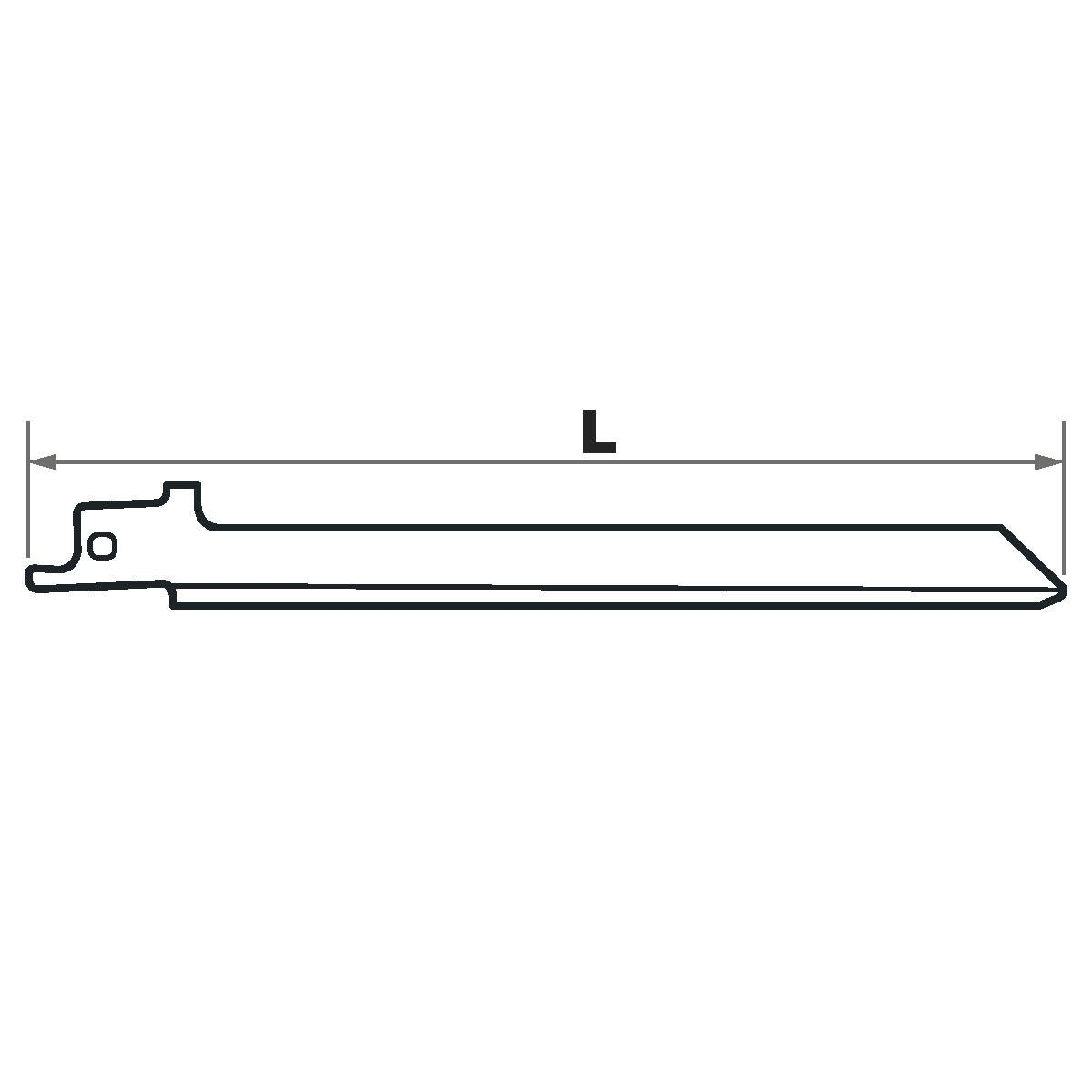 Reciprocating saw blade - For insulating materials - Universal attachment TECHNIC (Carton sleeve)