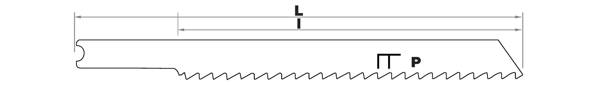 Lame de scie sauteuse -Pour plan de travail -Attache U TECHNIC (Blister)